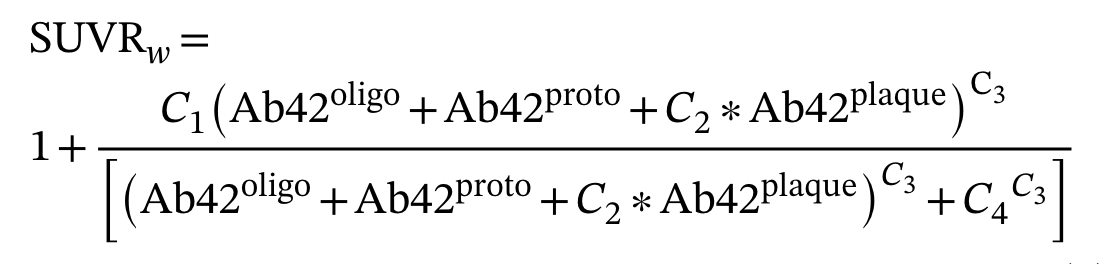 Published SUVR Equation